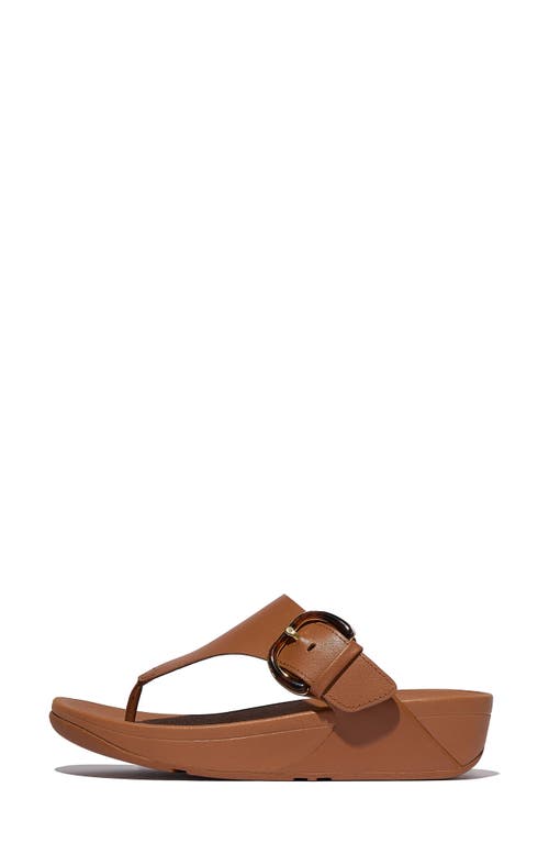 Fitflop Lulu Buckle Flip Flop In Deep Tan