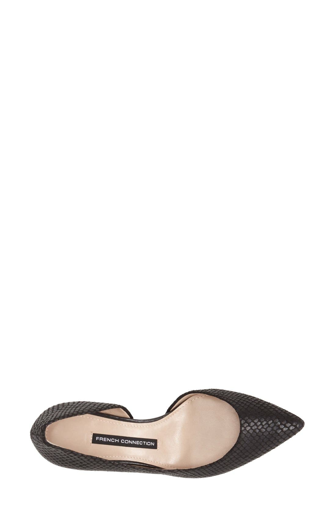 French Connection 'Kandy' Half d'Orsay Pointy Toe Pump, Alternate, color, 