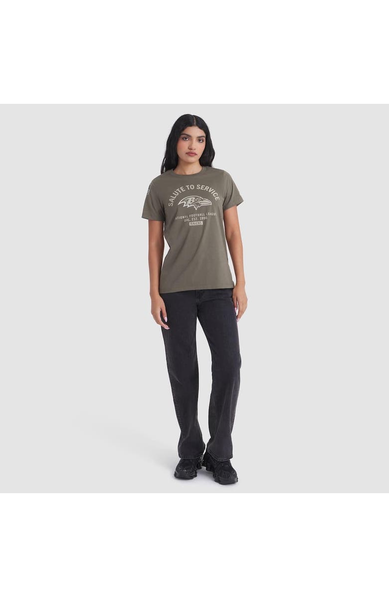 Nike Women's Nike Olive Baltimore Ravens 2025 Salute to Service Sideline T-Shirt, Alternate, color, Olive