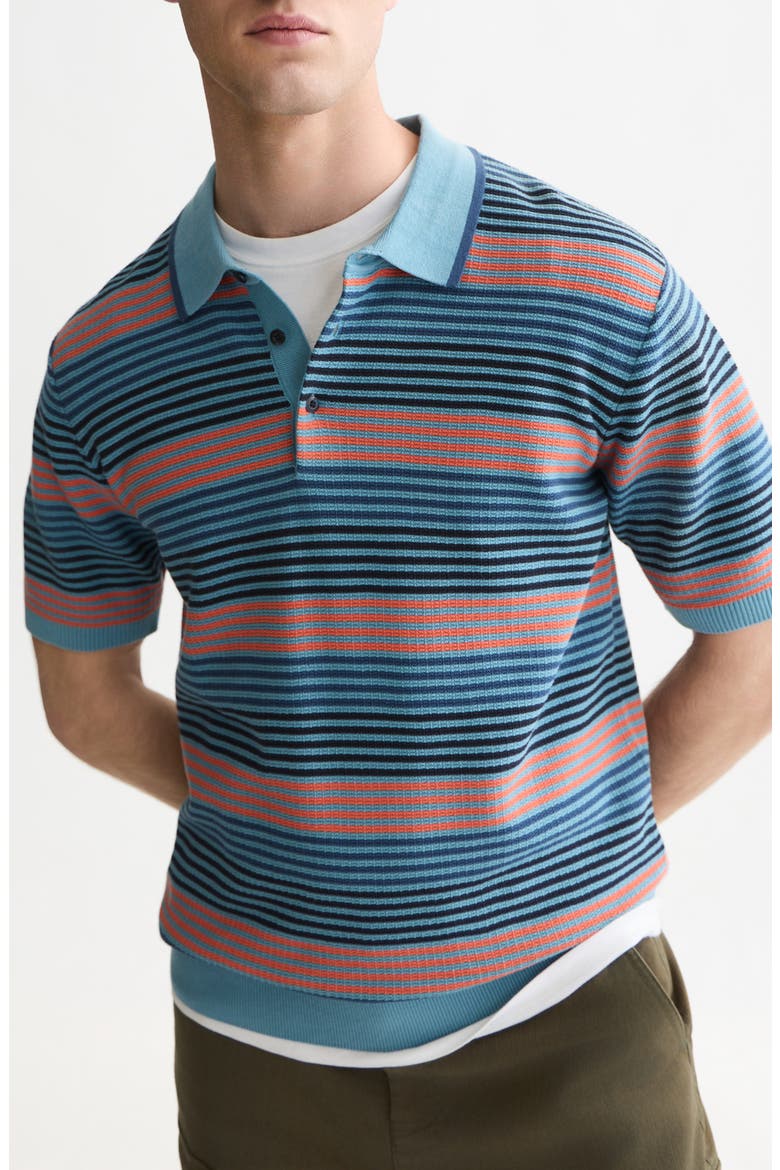 Striped Regular Fit Polo, Main, color, ADRIATIC BLUE STRIPE