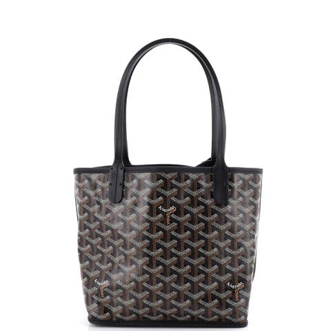 Anjou Reversible Tote Coated Canvas Mini
