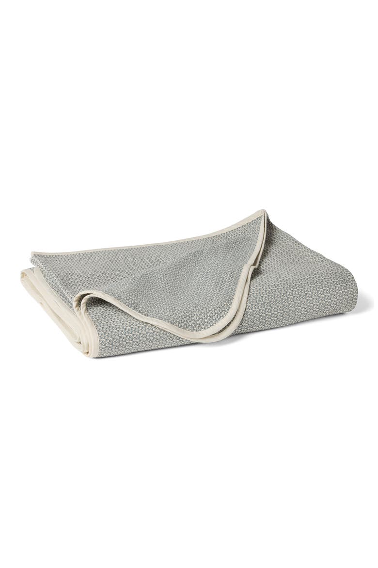 Honeycomb Organic Cotton Blanket, Main, color, UNDYED/ LAGOON