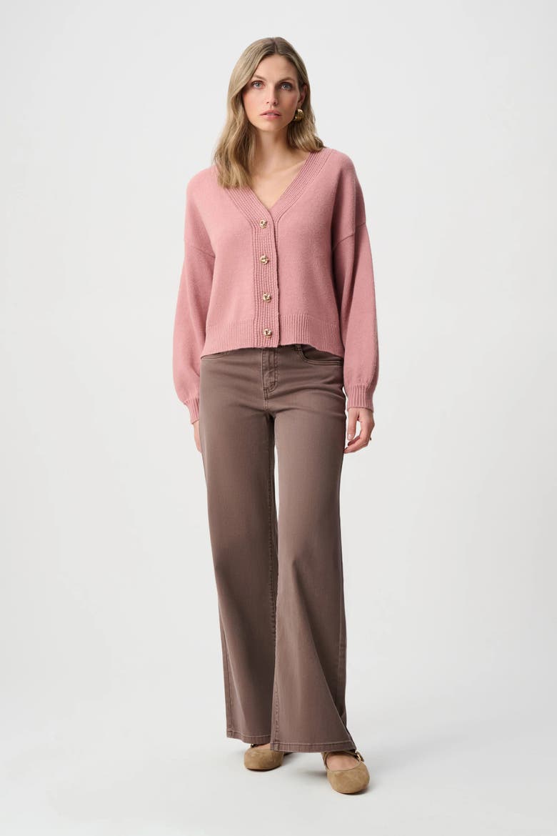 Brushed Knit V-Neck Boxy Cardigan, Alternate, color, Vintage Rose