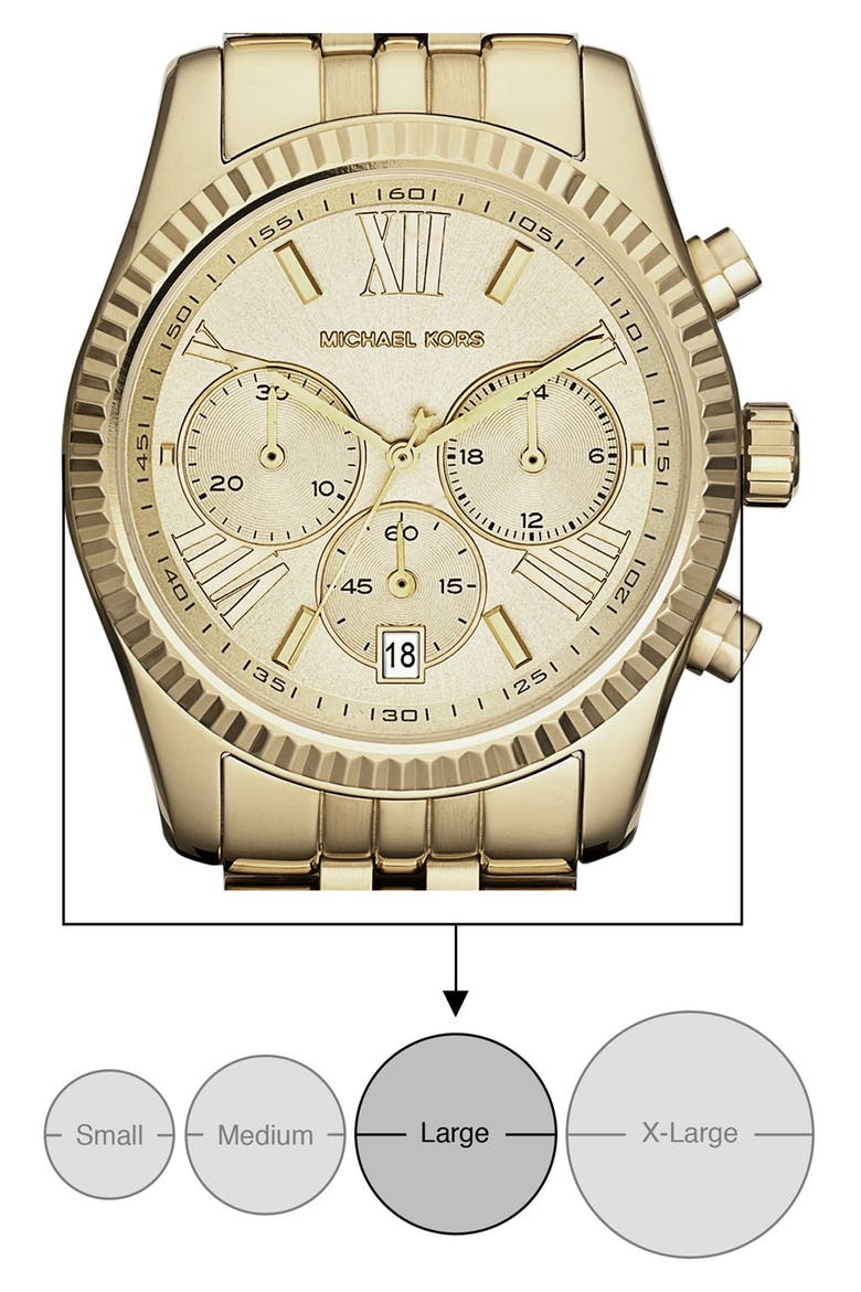 'Lexington' Chronograph Bracelet Watch, 38mm, Alternate, color, GOLD