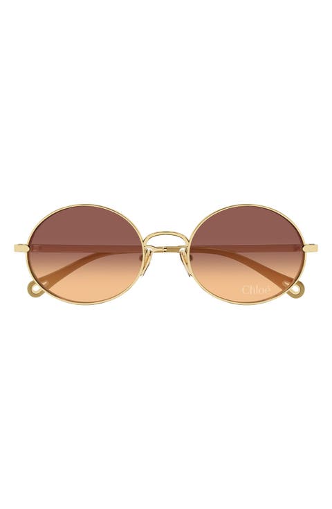 55mm Gradient Round Sunglasses