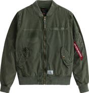 041082 ALPHA L-2B ジップ ジャケット L Alpha Industries L-2B Rip & Repair Bomber Jacket | Nordstrom