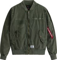 Alpha Industries L-2B Rip & Repair Bomber Jacket | Nordstrom