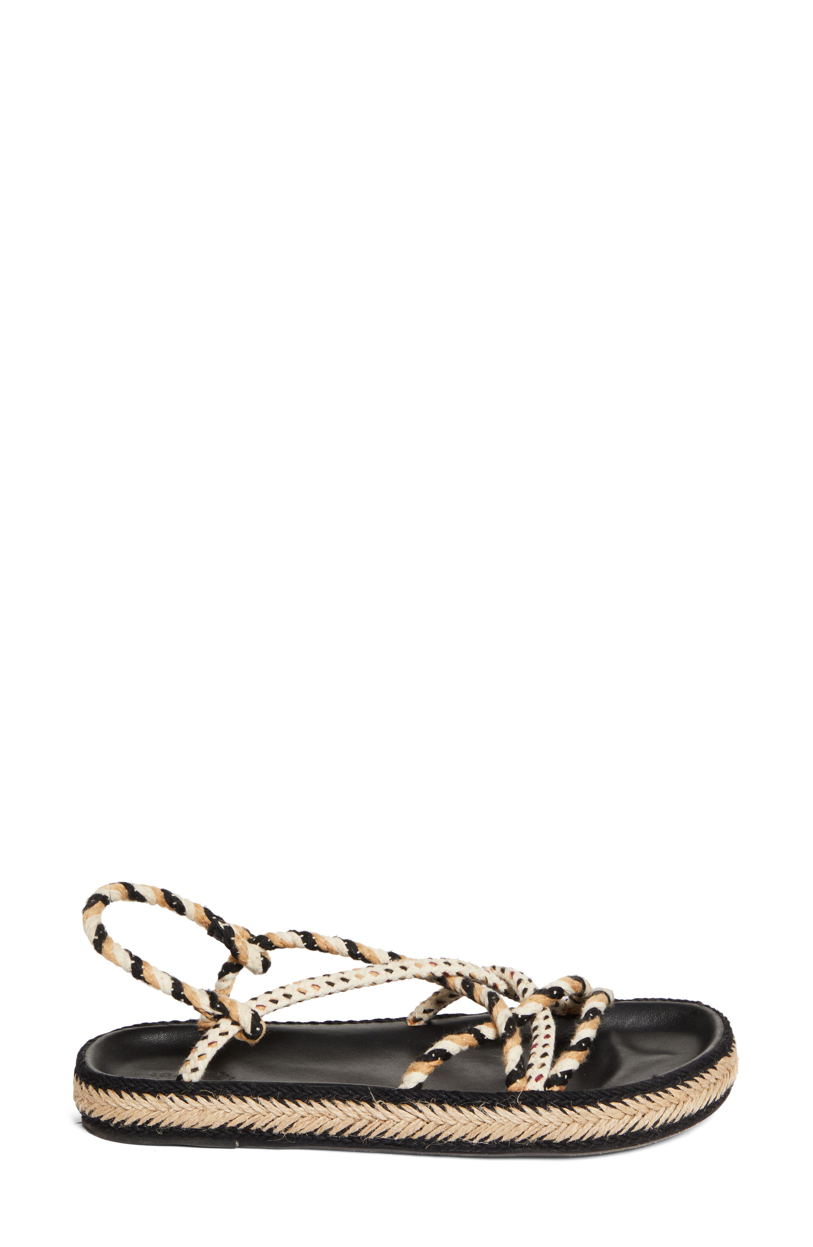 Isabel Marant Kitza Rope Sandal, Alternate, color, Khaki Multi/ Black