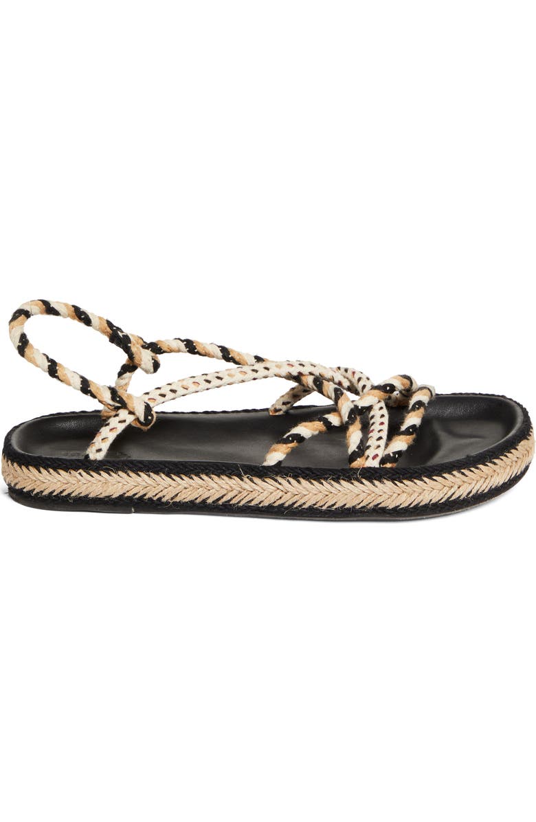 Isabel Marant Kitza Rope Sandal, Alternate, color, Khaki Multi/ Black