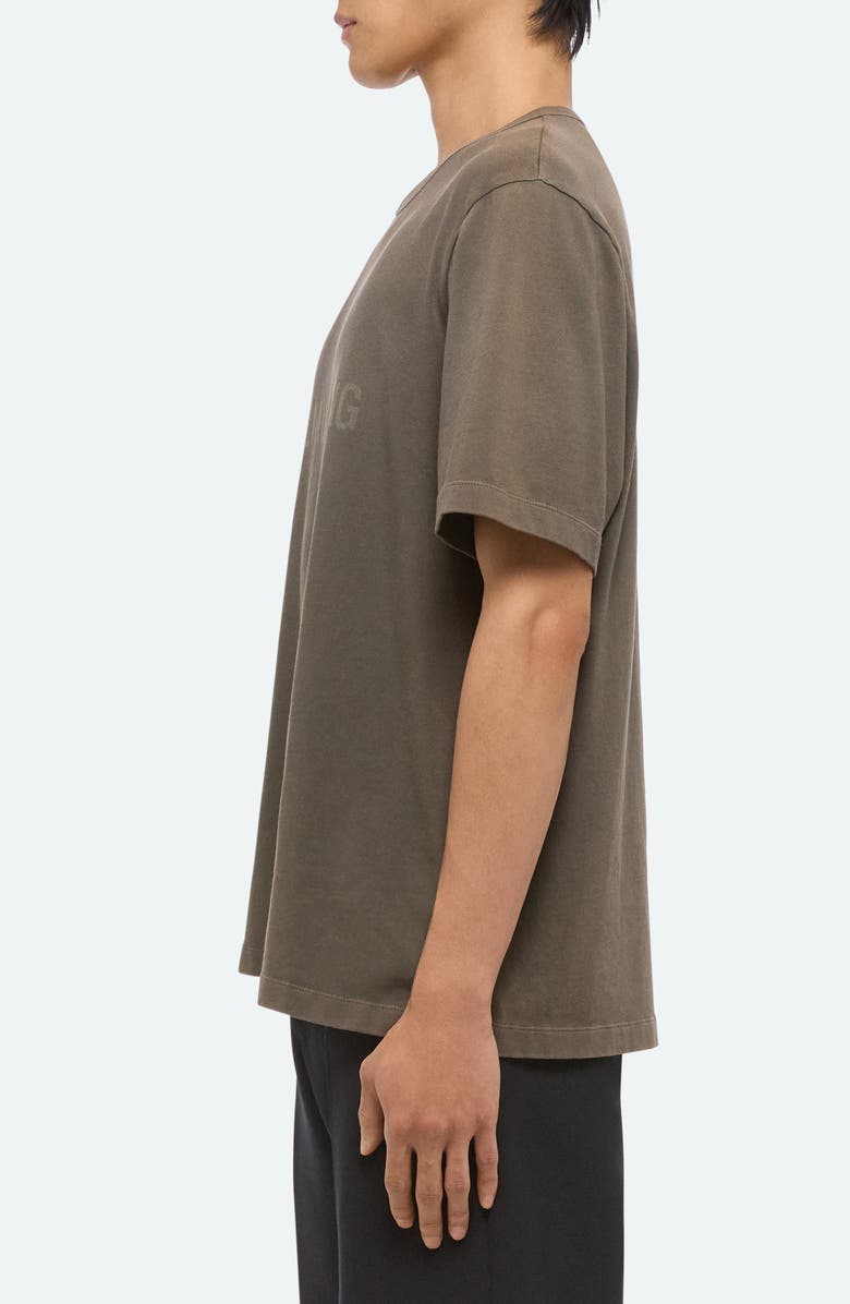 Helmut Lang Corduroy Logo Cotton T-Shirt, Alternate, color, Moss - F03