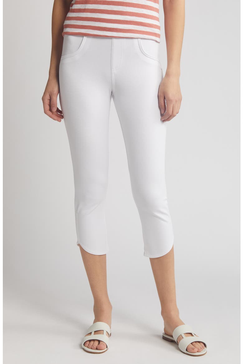 Game Changing Crop Leggings, Main, color, WHITE