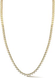 GLAZE JEWELRY Heart Cubic Zirconia Tennis Necklace