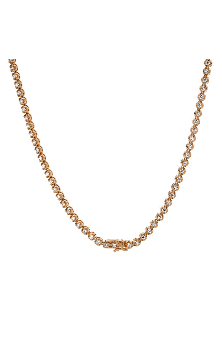 LuvMyJewelry LMJ 14K Rose Gold Diamond Tennis Chain - 7.3 Carats, Main, color, 14K Rose Gold