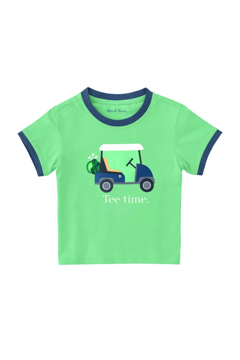 Tee Time T-Shirt, Main, color, Green/Blue