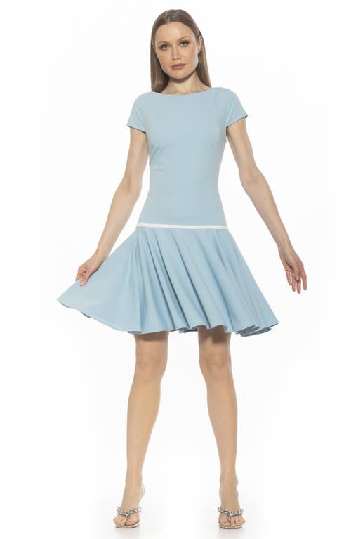 Alexia Admor Drop Waist Dress In Halogen Blue