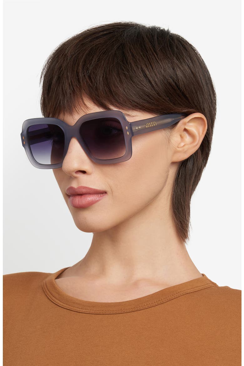 54mm Gradient Square Sunglasses, Alternate, color, GREY/ DARK GREY SF