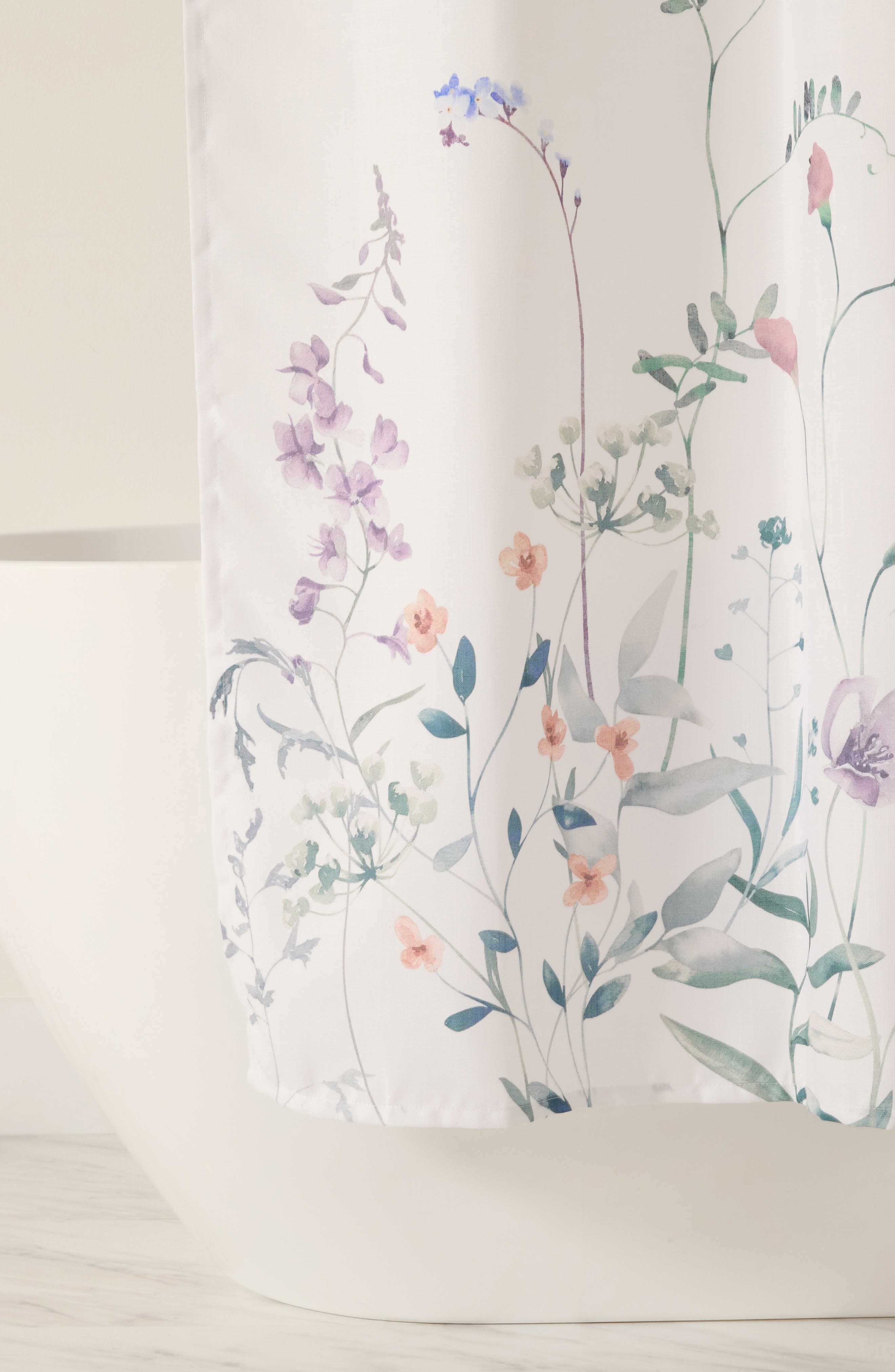 HOMESPUN Flower Print Shower Curtain