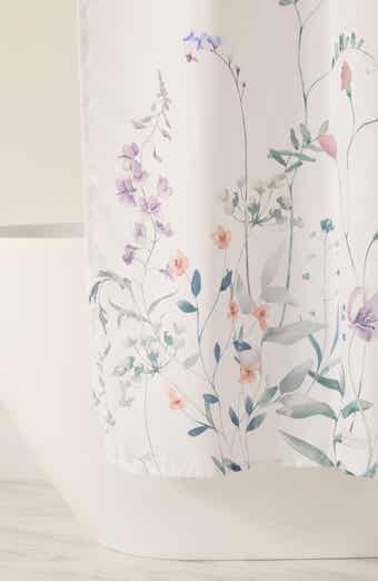 HOMESPUN Flower Print Shower Curtain