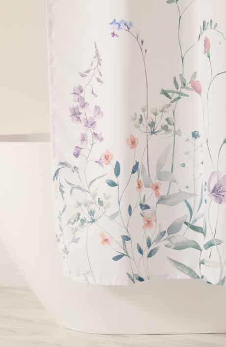 HOMESPUN Flower Print Shower Curtain
