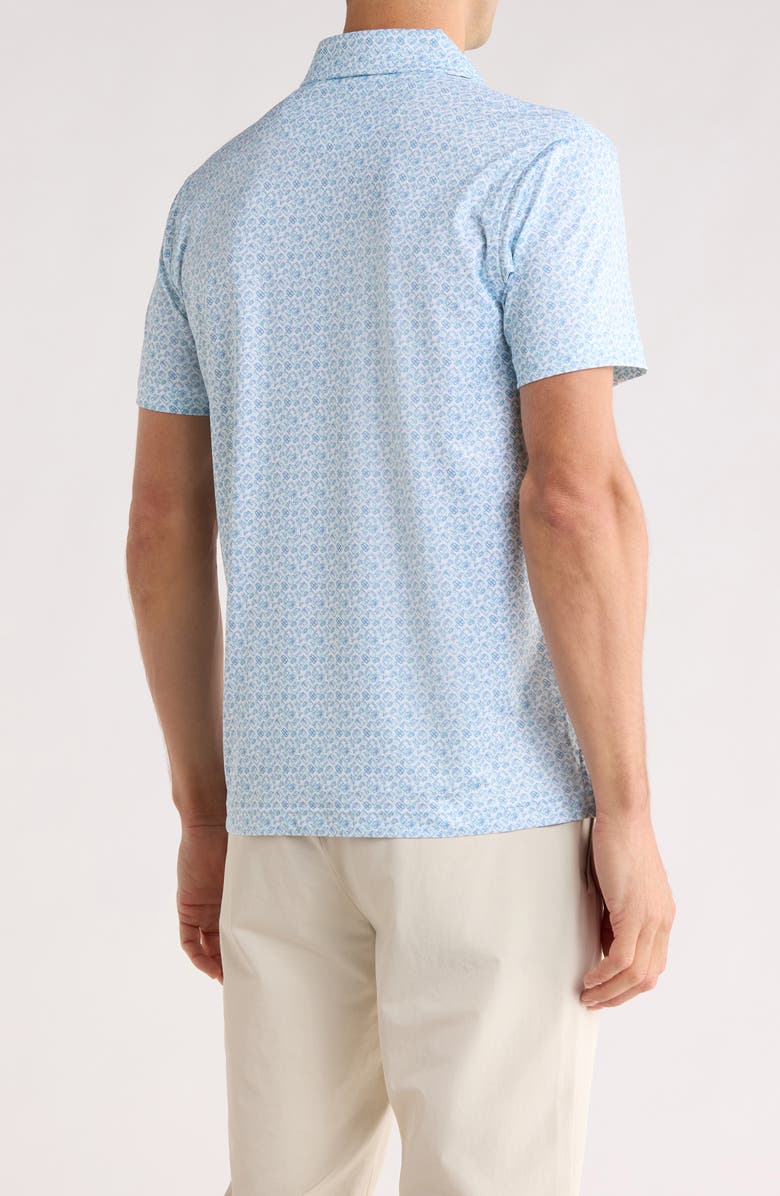 Brooks Brothers Performance Print Polo, Alternate, color, White Multi