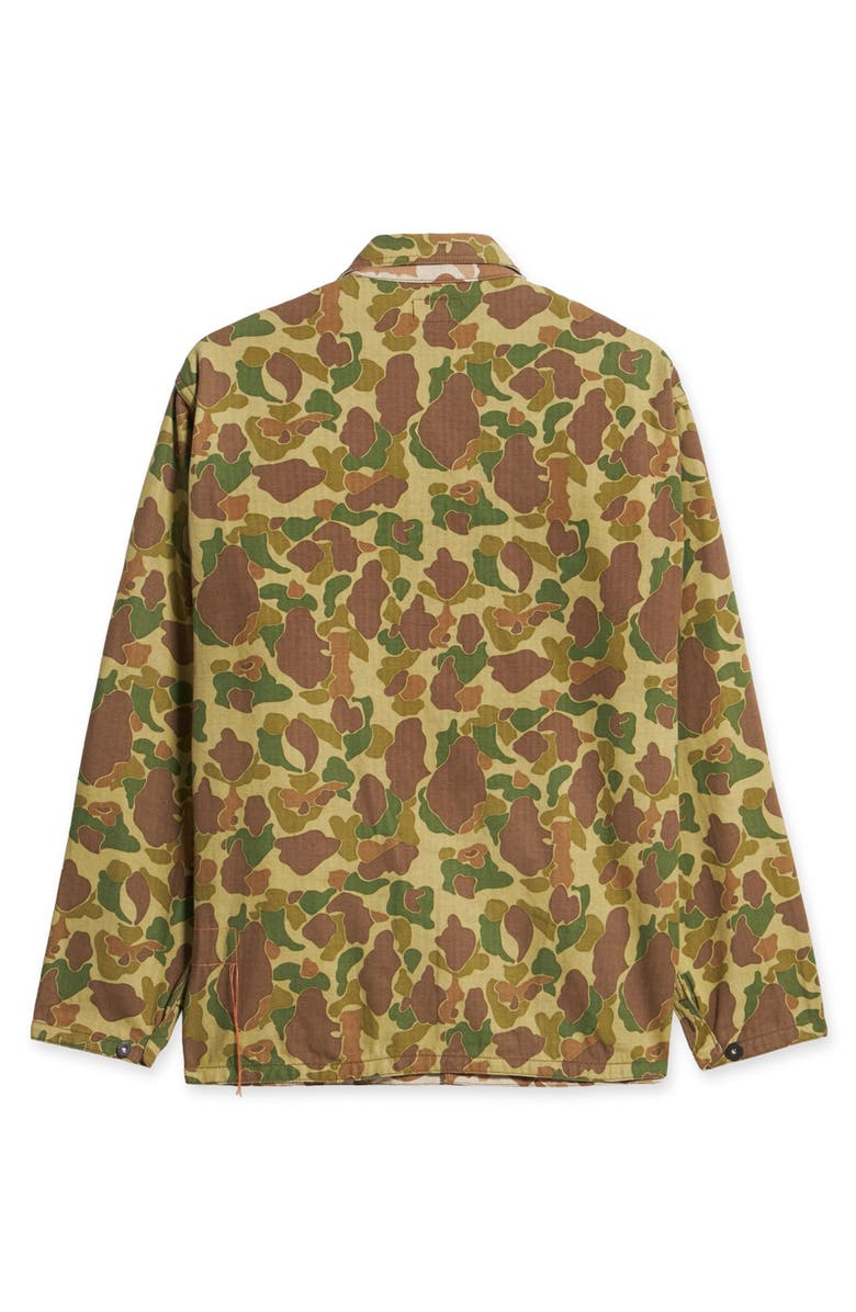 Fortela Frog Cotton Camouflage Overshirt, Alternate, color, Green