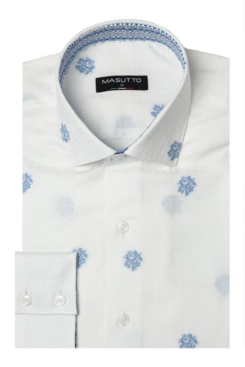 Pratt Jacquard Button-Up Shirt