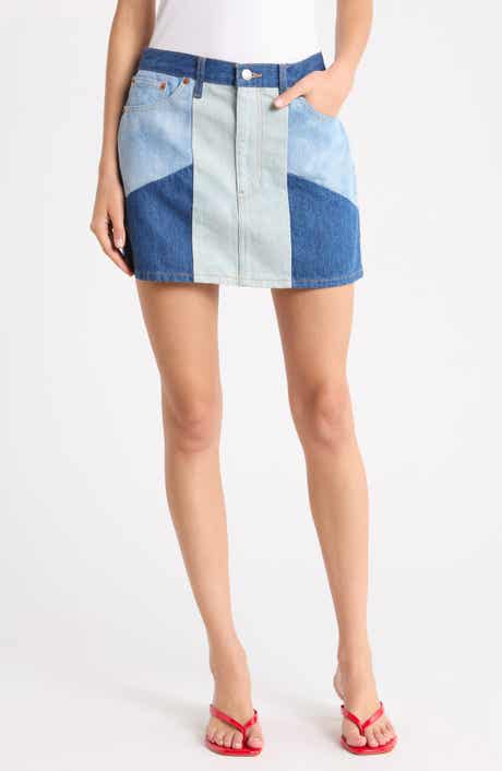 The Ollie Patchwork Denim Miniskirt