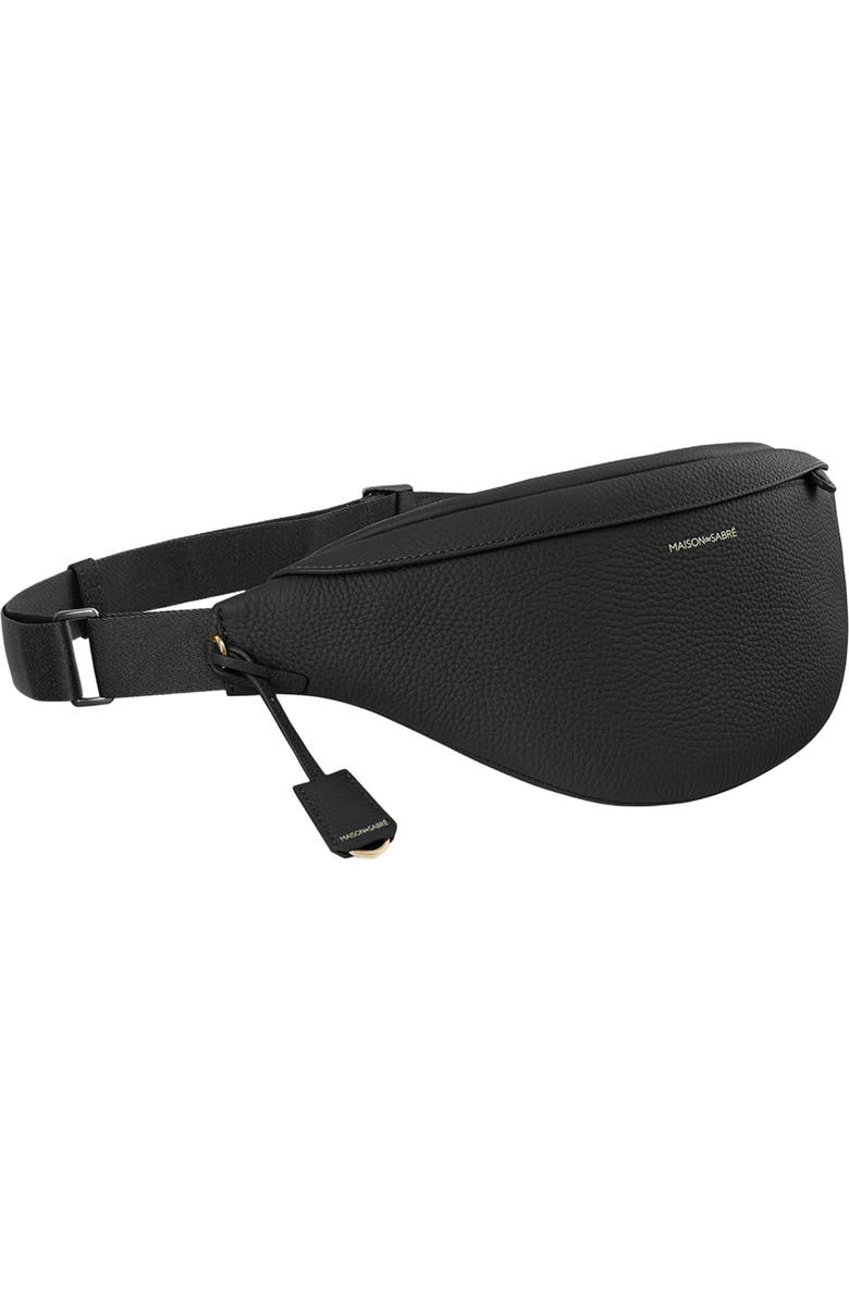 MAISON de SABRÉ Large Leather Sling Bag, Alternate, color, Black Caviar