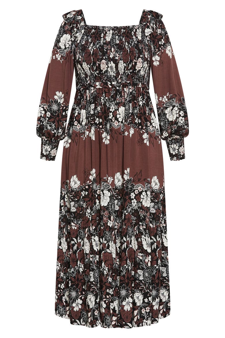 Hattie Floral Print Long Sleeve Maxi Dress, Alternate, color, FLORAL