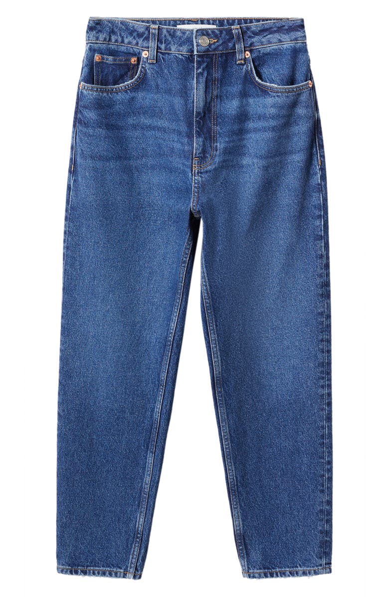 MANGO High Waist Nonstretch Denim Mom Jeans, Alternate, color, 