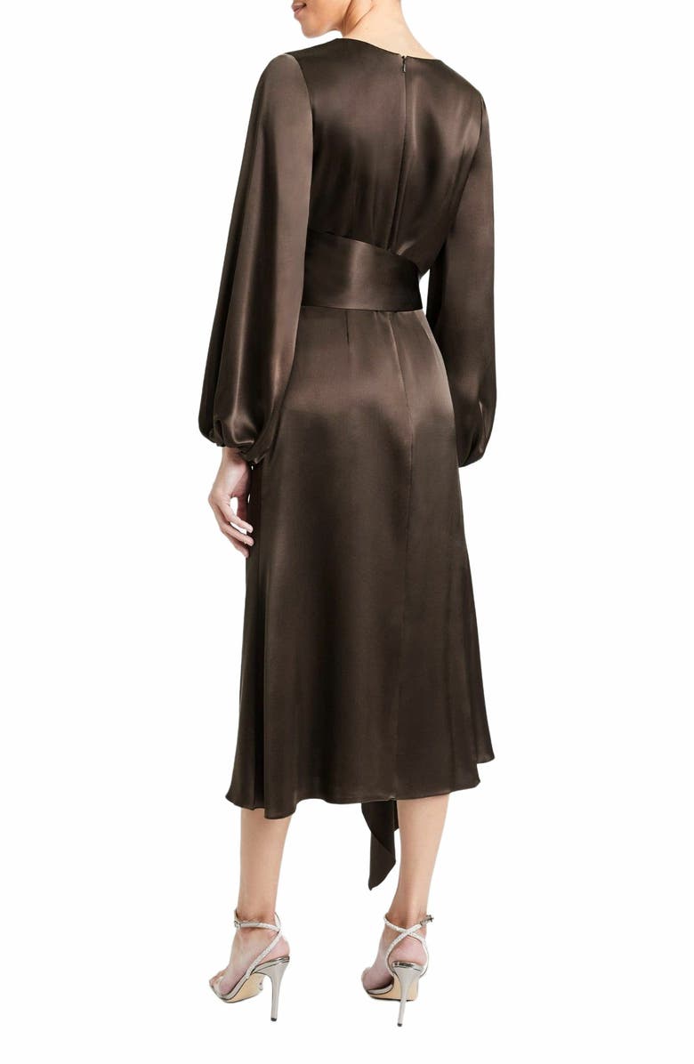 Santorelli VANNA Silk Faux Wrap Midi Dress, Alternate, color, 