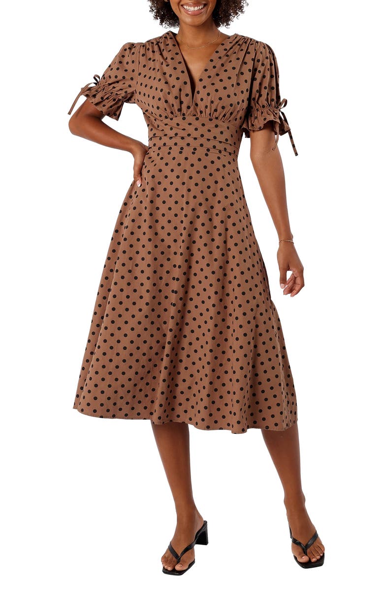 Charlie Polka Dot Cotton Midi Dress