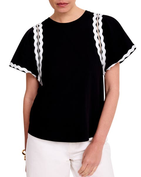 Ric Rac Trim Cotton Top