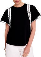 MINT VELVET Ric Rac Trim Cotton Top