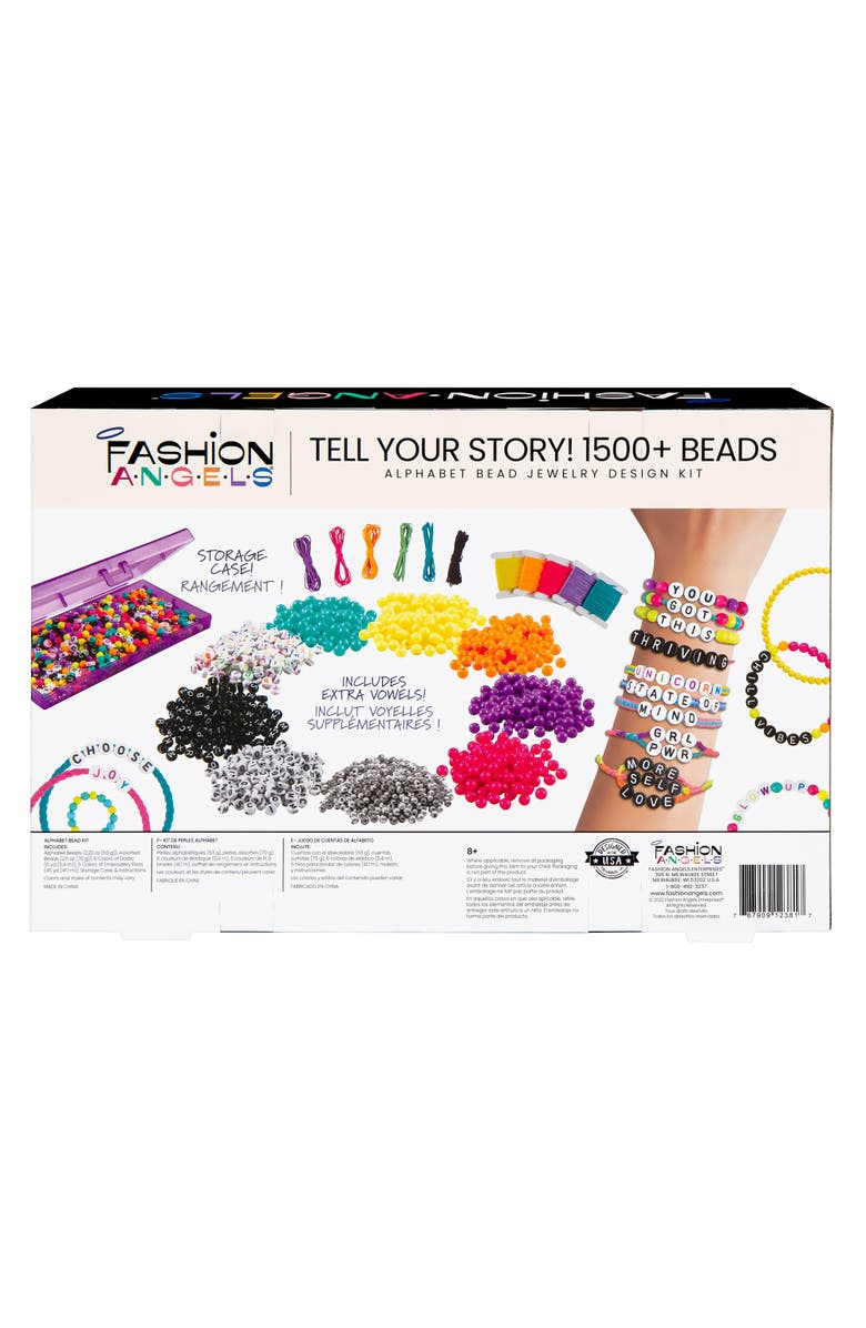Fashion Angels Jewelry Design Kit Tell Your Story, 1500+ Alphabet Beads, Alternate, color, Multicolored