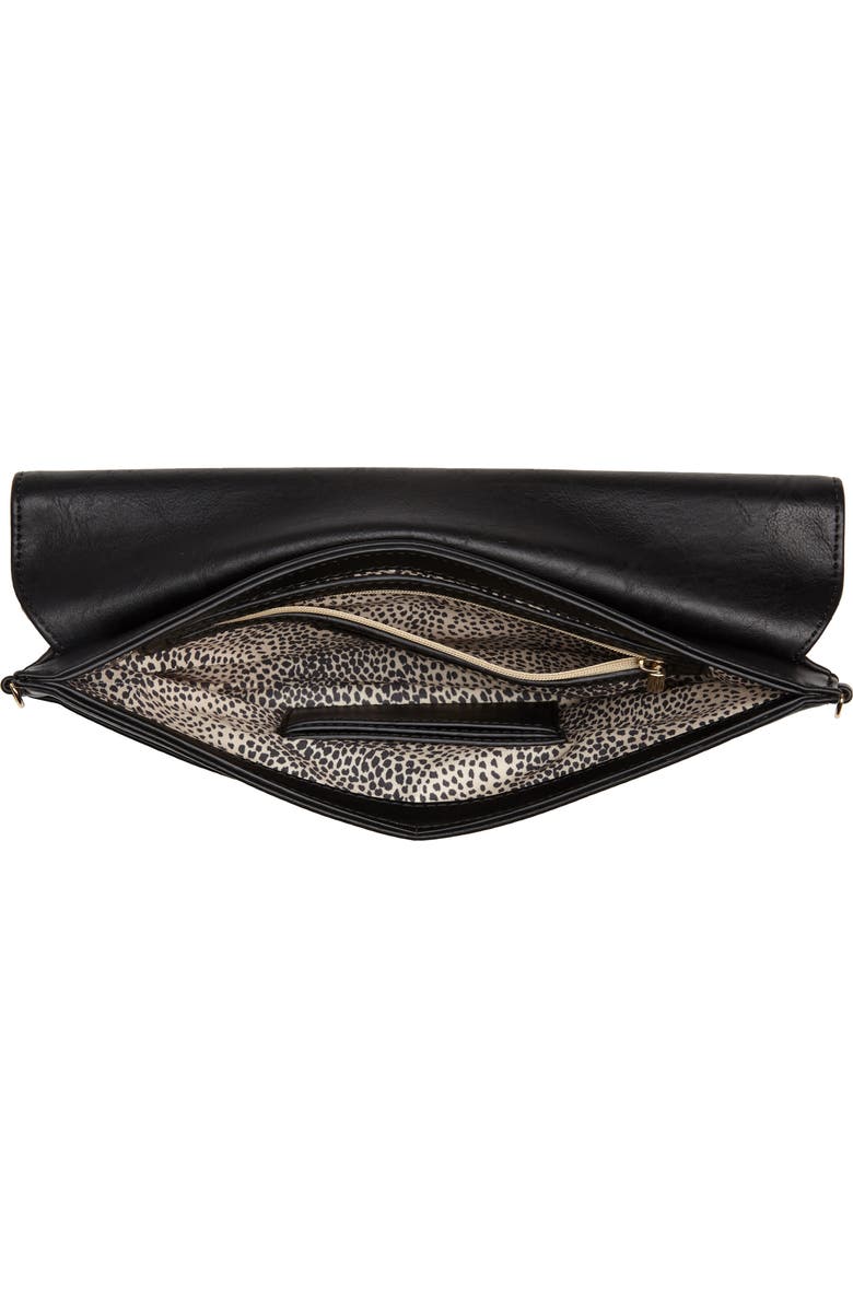 Sole Society Tesso Genuine Calf Hair Clutch, Alternate, color,