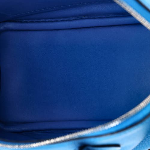 Pre-owned Hermes Hermes Bolide 1923 Bag Evercolor Mini In Blue