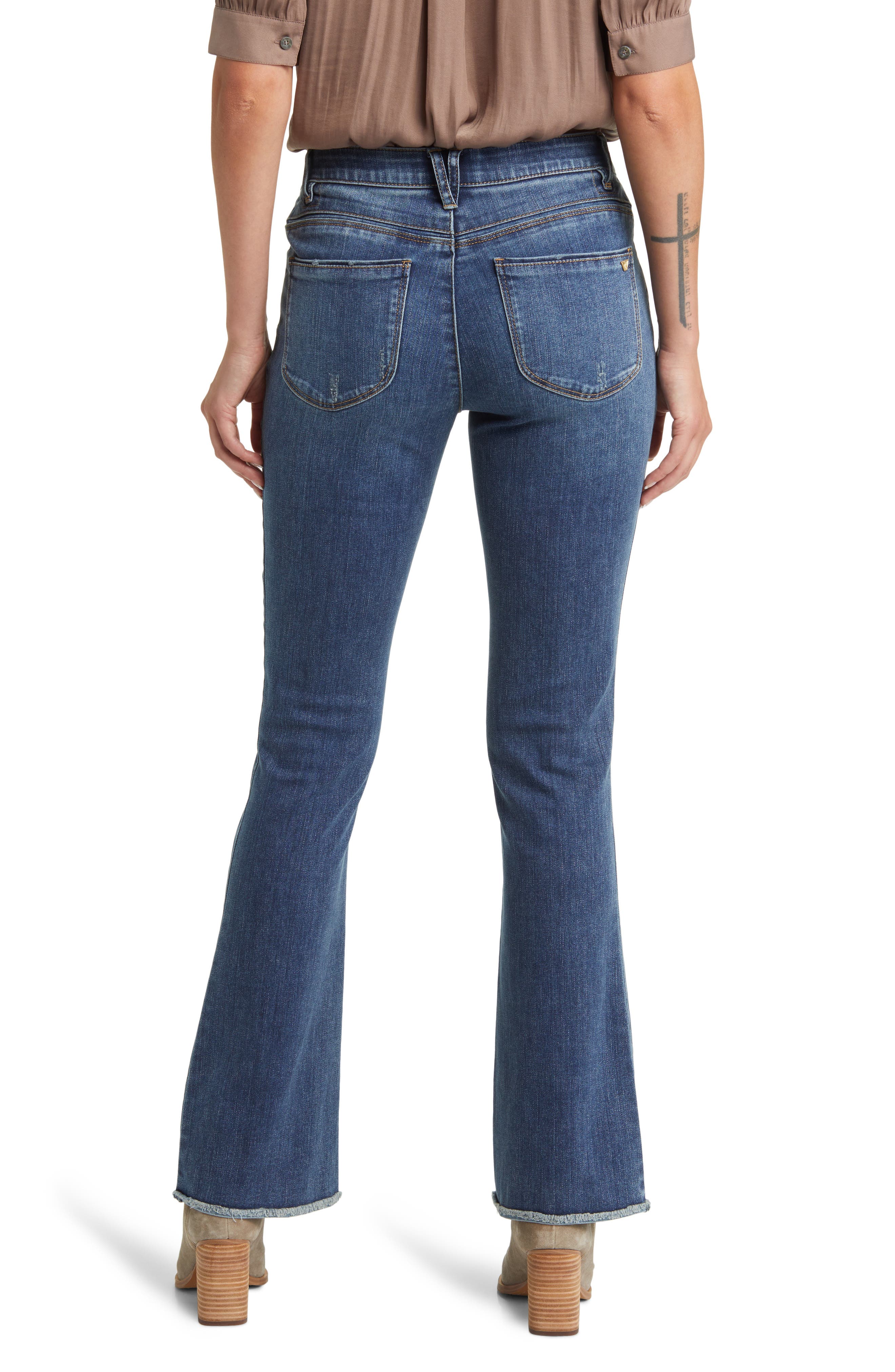 'Ab'Solution Frayed High Waist Bootcut Jeans - image 2