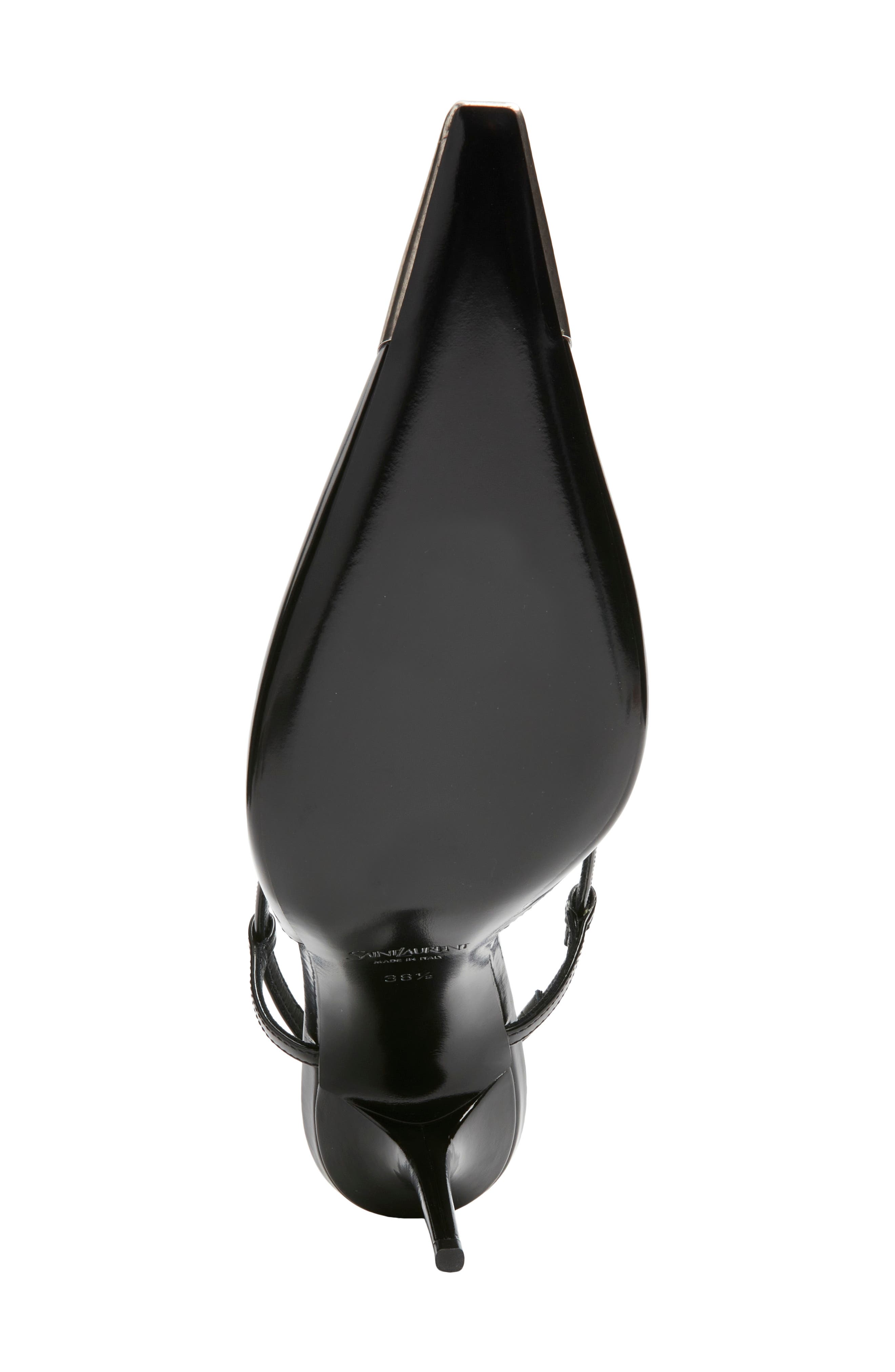 Saint Laurent Jeanne Slingback Pump, Alternate, color, Noir
