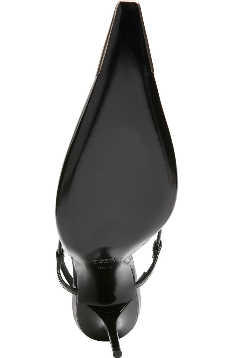 Saint Laurent Jeanne Slingback Pump, Alternate, color, Noir