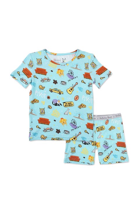 Friends Kids 2-Piece Short Sleeve & Shorts Pajama Set
