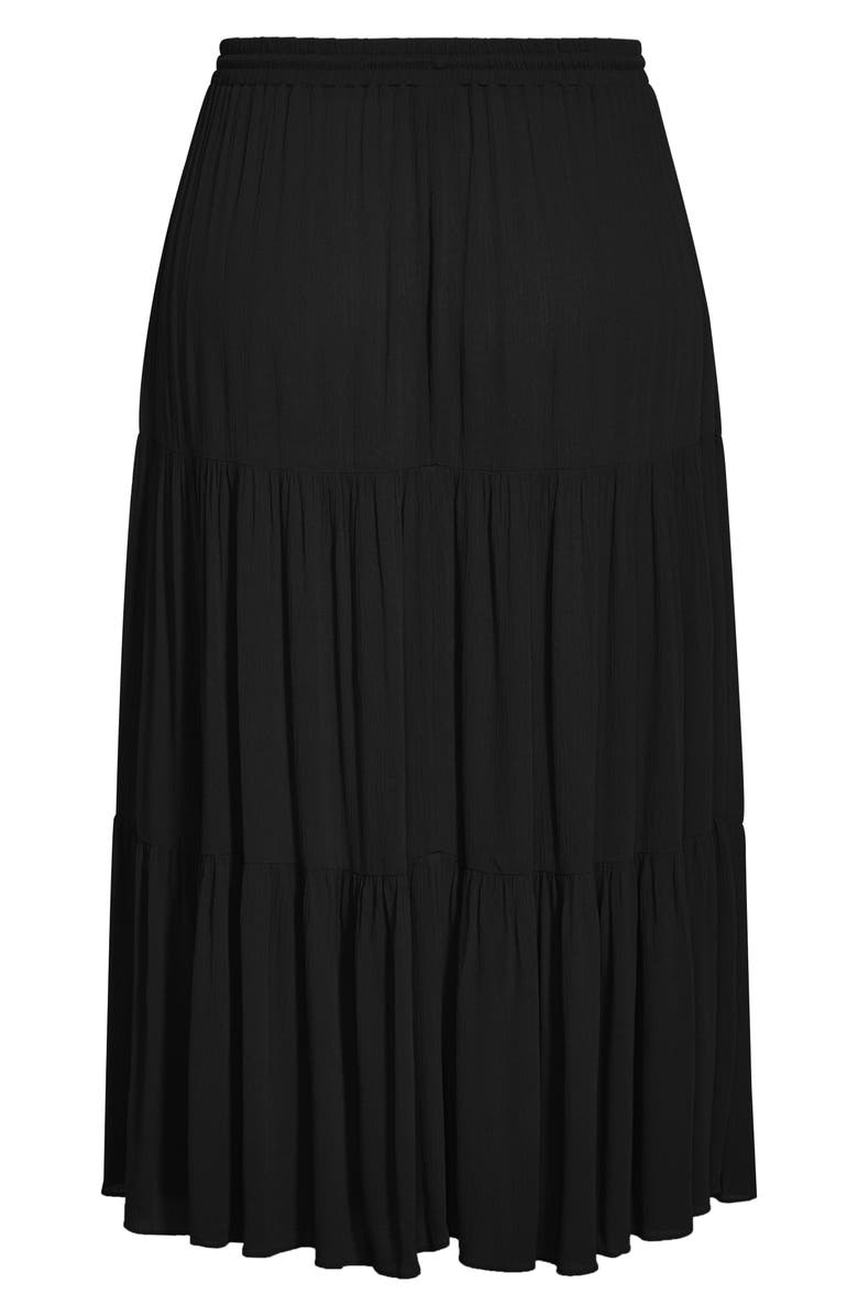 City Chic Paradise Drawstring Skirt, Alternate, color, Black