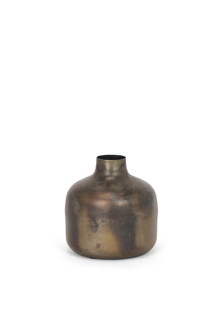 Daya Metal Vase, Alternate, color, Gold