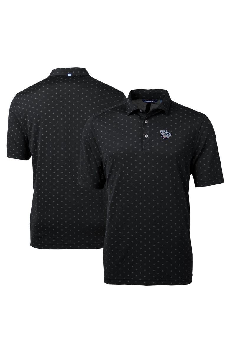 Cutter & Buck Men's Cutter & Buck Black Lehigh Valley IronPigs Big & Tall Virtue Eco Pique Tile Print Recycled Polo, Main, color, 