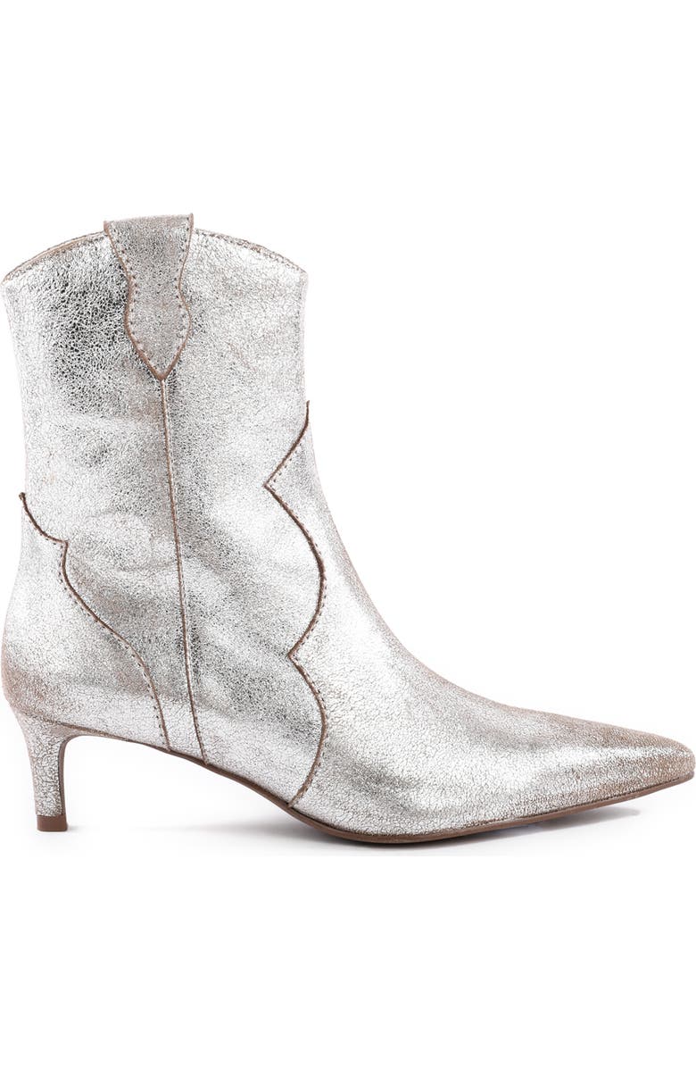 Seychelles Dallas Pointy Toe Western Sock Boot, Alternate, color, Pewter
