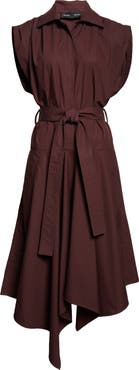 Proenza Schouler Adinna Pleated Cotton Shirtdress