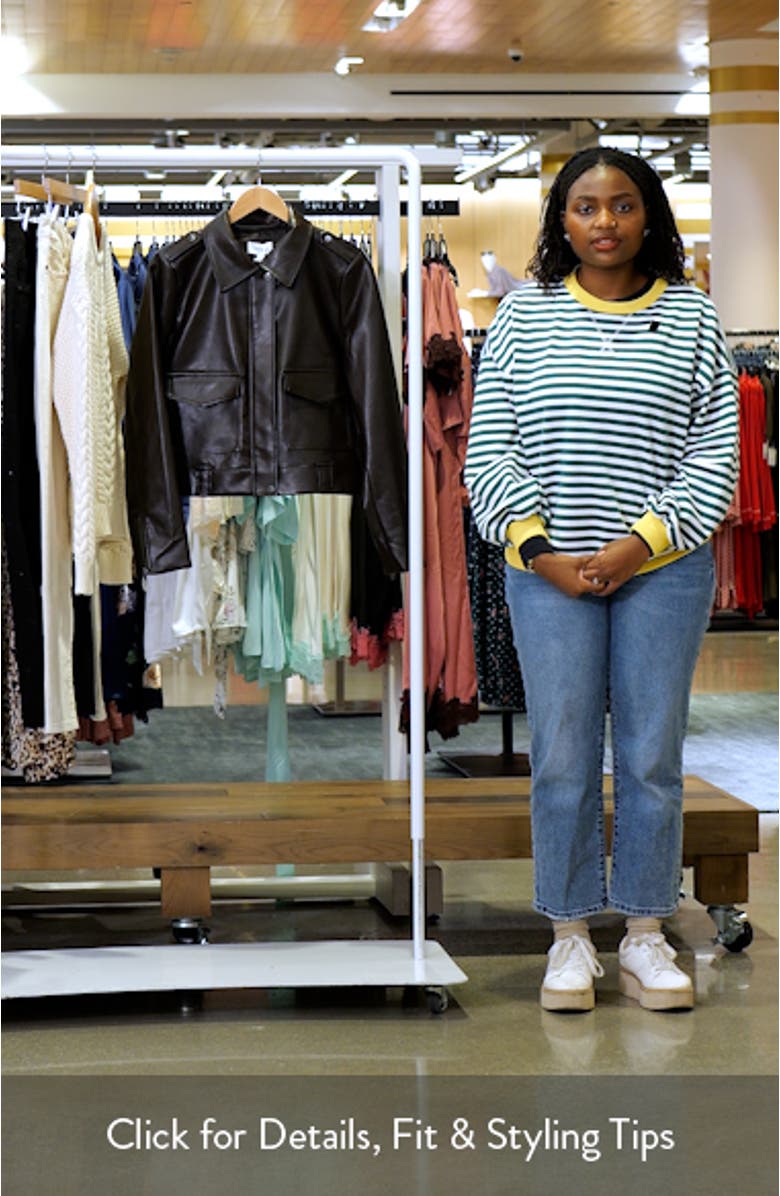 Bex Faux Leather Crop Jacket, sales video thumbnail