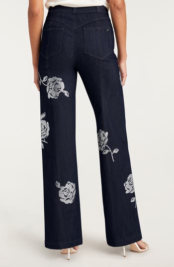 パンツ POPPY SILVER FLOWER HALF DENIM PANTS Silver flower half denim pants – POPPY