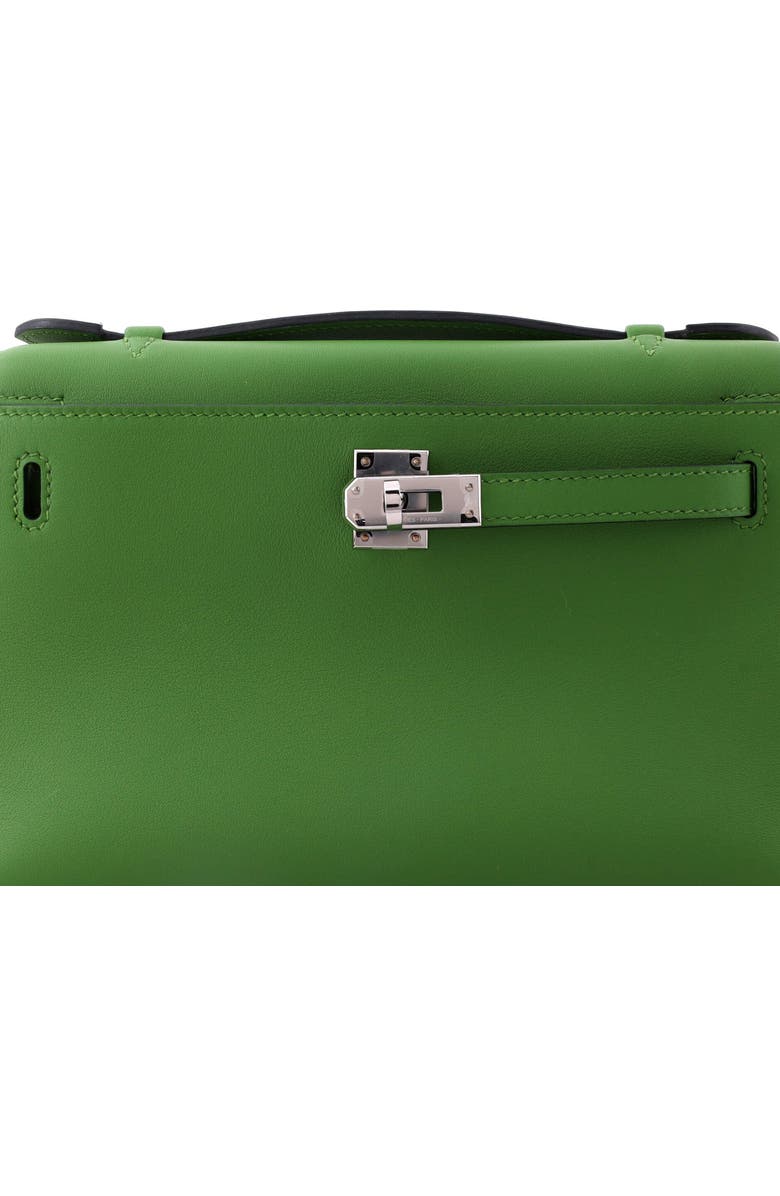 Pre-Owned Hermes Kelly Pochette Swift, Alternate, color, Vert Yucca