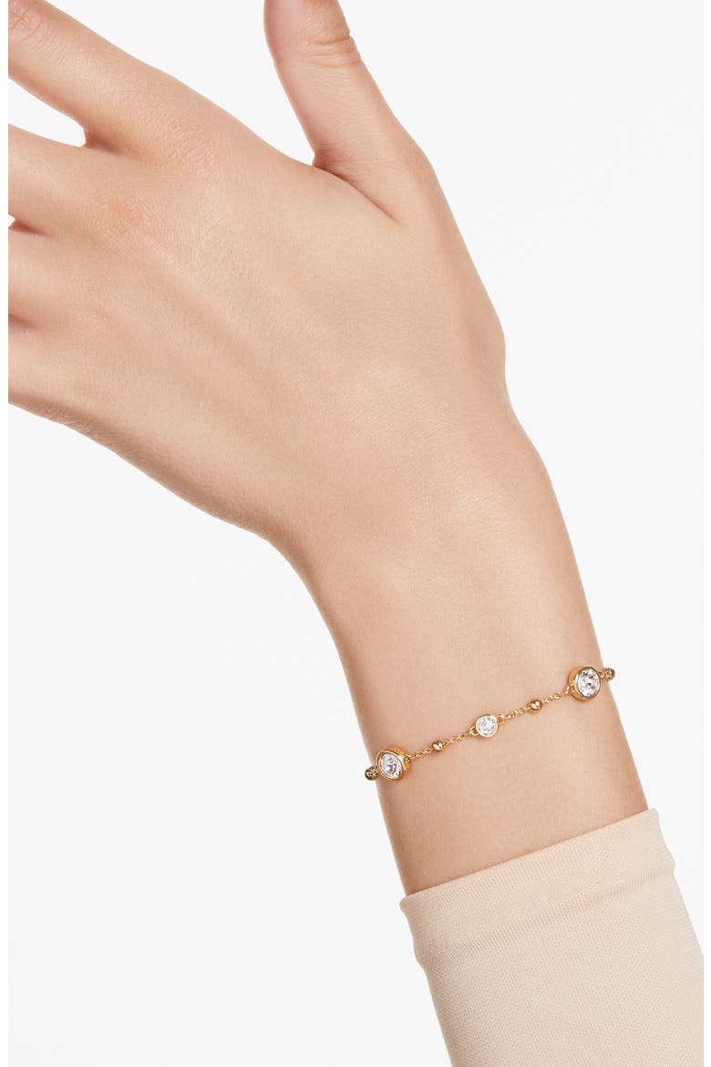 Imber Crystal Station Bracelet, Alternate, color, WHITE/ GOLD